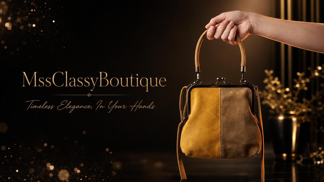 Two-Tone Suede Kiss-Lock Handbag — YouTube 16:9 — Banner
